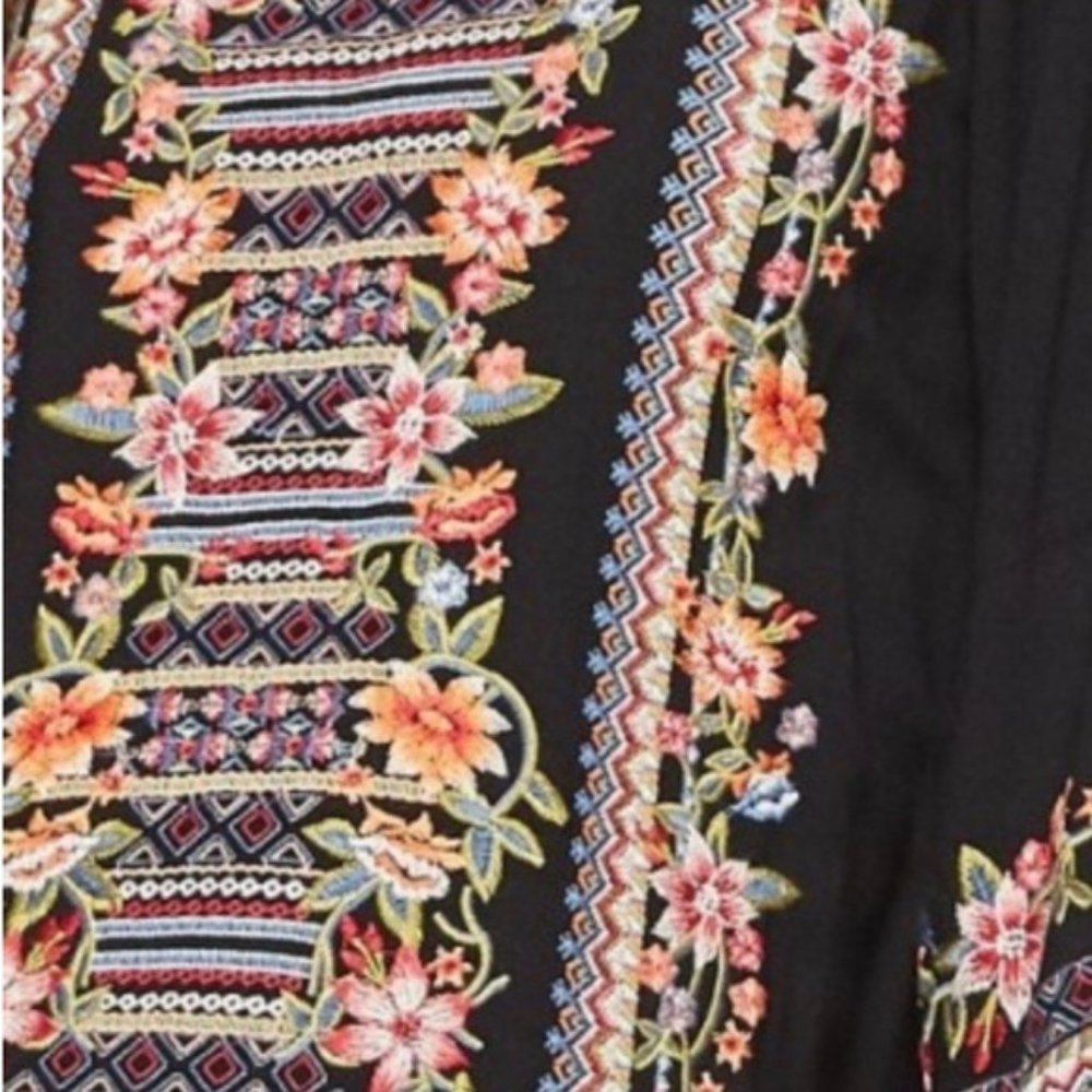 Boho Embroidered Woven Tunic - Picture 5 of 7